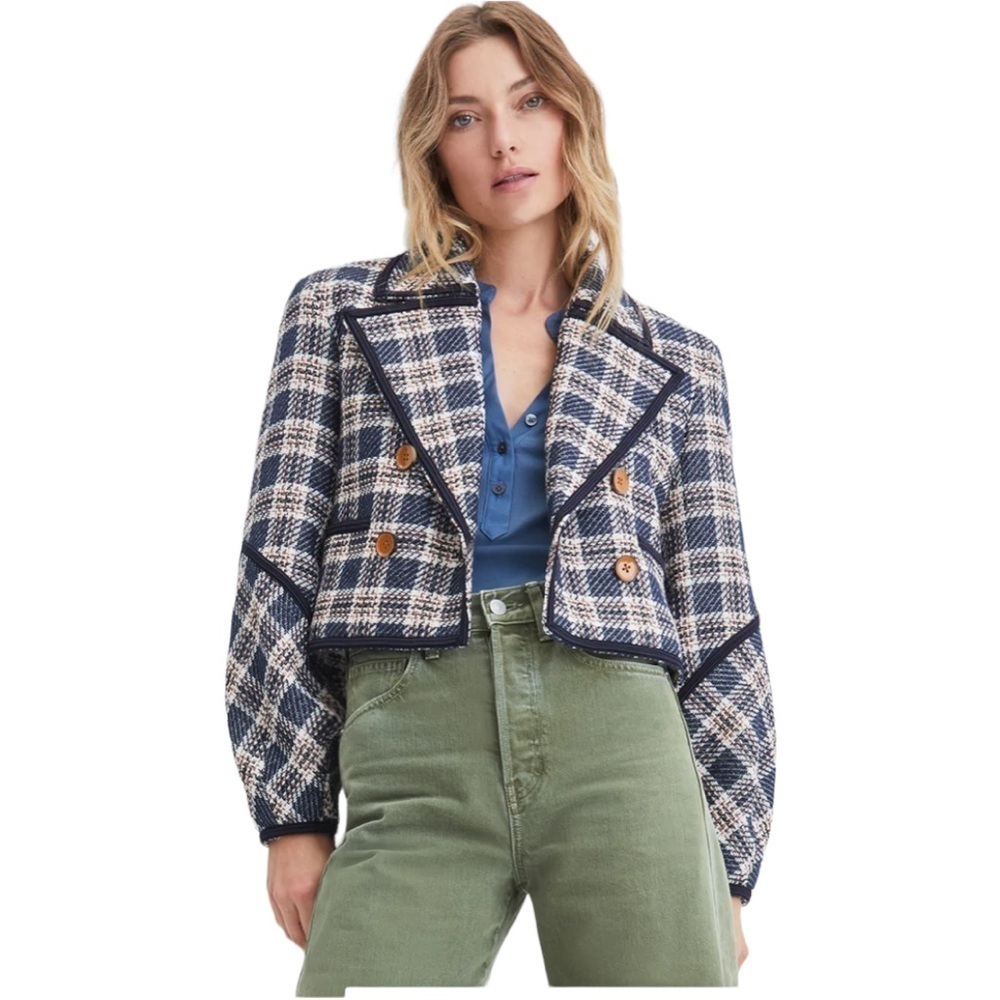 NWT Veronica Beard AISE PLAID JACKET